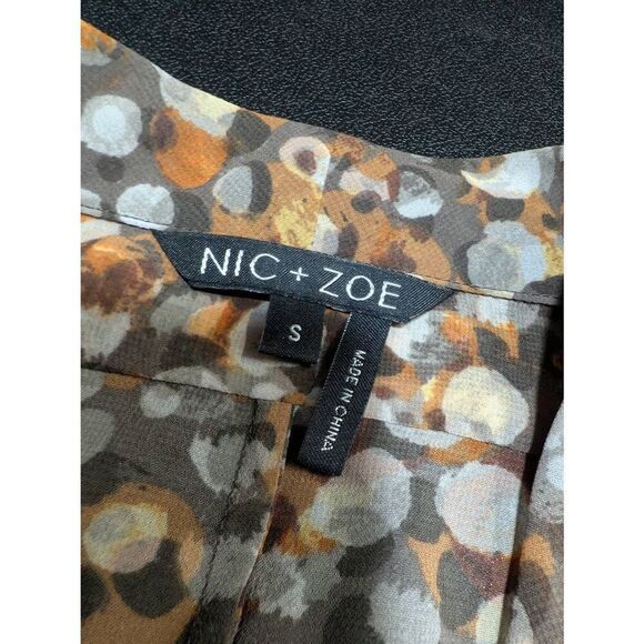 Nic & Zoe Tank Mosaic Effect Color Dots Sleeveless Cowl Neckline Women's Small - Picture 3 of 5